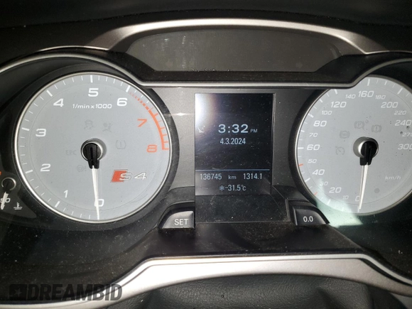 2014 Audi S4 Premium with VIN WAUFGCFL6EA113376, listed as a Copart auction lot 44935884 with 136,745 mi miles and Salvage Title. Bid and sale history available at carsss.com. Image 9.