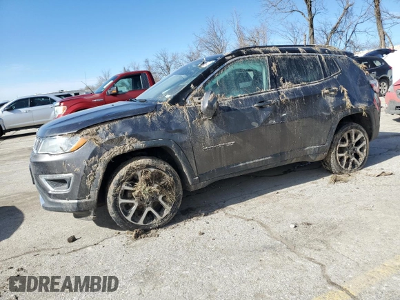 2018 Jeep Compass Limited with VIN 3C4NJDCB0JT350661, listed as a Copart auction lot 47981695 with 115,188 mi miles and Salvage Title. Bid and sale history available at DreamBid. Image 1.
