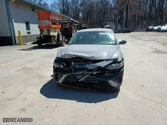 2025 Hyundai Elantra N with VIN KMHLW4DK3SU023844, listed as a Copart auction lot 50262795 with NaN miles and Salvage Title. Bid and sale history available at carsss.com. Image 13.