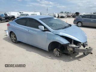 2013 Hyundai Elantra Limited with VIN KMHDH4AE3DU773485, listed as a Copart auction lot 53815265 with Not Provided miles and Salvage Title. Bid and sale history available at DreamBid. Image 4.