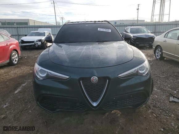 2019 Alfa Romeo Stelvio Ti Sport with VIN ZASPAKBN0K7C44393, listed as a Copart auction lot 87737855 with 0 mi miles and Non Repairable. Bid and sale history available at carsss.com. Image 5.