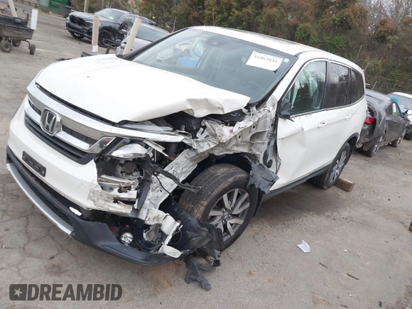 2019 Honda Pilot EX-L with VIN 5FNYF6H59KB075577, listed as a IAAI auction lot 41863841 with 102,242 mi miles and . Bid and sale history available at carsss.com. Image 17.