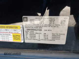 2016 Chevrolet Traverse LT with VIN 1GNKVGKD0GJ273082, listed as a IAAI auction lot 41688974 with 125,577 mi miles and . Bid and sale history available at DreamBid. Image 9.