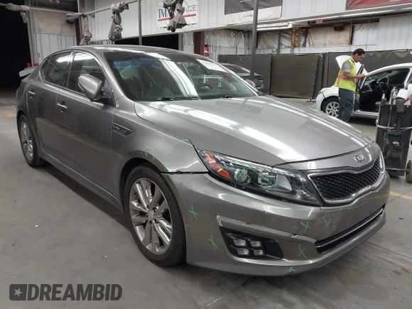 2015 Kia Optima SX Turbo with VIN 5XXGR4A6XFG469733, listed as a IAAI auction lot 42494569 with 145,397 mi miles and . Bid and sale history available at DreamBid. Image 1.