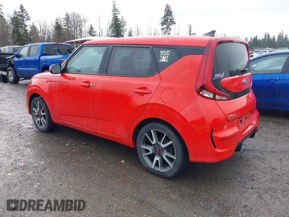 2021 Kia Soul GT-Line with VIN KNDJ63AU3M7129790, listed as a IAAI auction lot 41583031 with 56,100 mi miles and . Bid and sale history available at DreamBid. Image 3.
