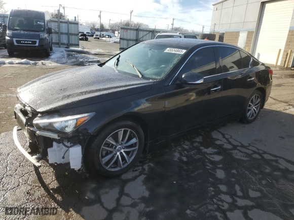 2017 Infiniti Q50 3.0t Premium with VIN JN1EV7AR3HM841556, listed as a Copart auction lot 45534865 with 109,342 mi miles and Salvage Title. Bid and sale history available at carsss.com. Image 1.