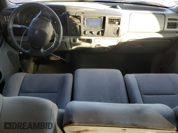 2005 Ford Excursion Special Serv with VIN 1FMNU40L65EB83177, listed as a Copart auction lot 86405534 with 147,144 mi miles and Salvage title. Bid and sale history available at DreamBid. Image 8.