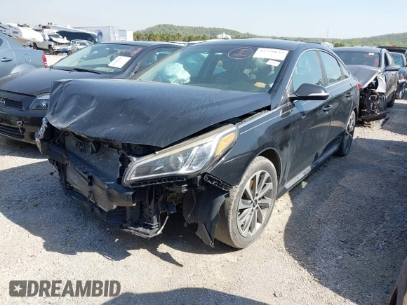 2016 Hyundai Sonata Sport with VIN 5NPE34AF3GH315671, listed as a IAAI auction lot 41729655 with 145,556 mi miles and . Bid and sale history available at DreamBid. Image 2.