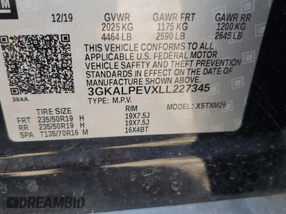2020 GMC Terrain SLT с VIN 3GKALPEVXLL227345, выставлен на аукционе Copart как лот 66499785 с пробегом 116 703 миль миль и Чистый • Clean title. История ставок и продаж доступна на DreamBid. Изображение 13.