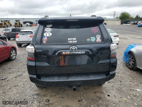 2020 Toyota 4Runner SR5 with VIN JTEBU5JR6L5738122, listed as a Copart auction lot 50733015 with 110,755 mi miles and Salvage Title. Bid and sale history available at carsss.com. Image 6.