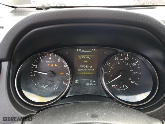 2017 Nissan Rogue SL with VIN JN8AT2MV6HW251700, listed as a Copart auction lot 45478715 with 67,096 mi miles and Salvage Title. Bid and sale history available at carsss.com. Image 9.