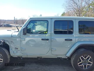 2024 Jeep Wrangler Sahara with VIN 1C4PJXEG1RW299325, listed as a IAAI auction lot 41854789 with 27,808 mi miles. Bid and sale history available at carsss.com. Image 15.