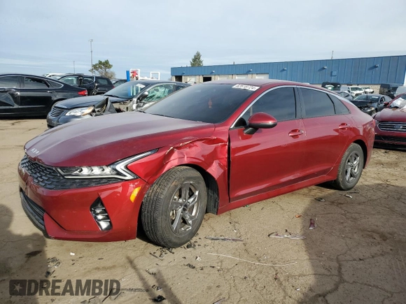 2024 Kia K5 LXS with VIN 5XXG14J2XRG249789, listed as a Copart auction lot 82618724 with 22,730 mi miles and Salvage Title. Bid and sale history available at carsss.com. Image 1.