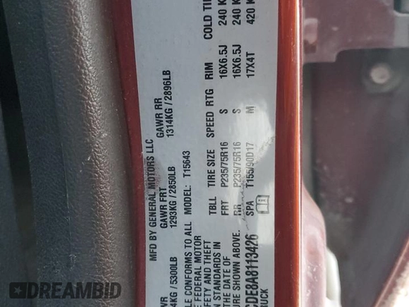 2010 GMC Canyon SLE1 with VIN 1GTJTCDE8A8113426, listed as a Copart auction lot 45753455 with 185,676 mi miles and Salvage Title. Bid and sale history available at carsss.com. Image 14.