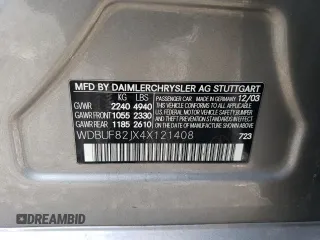 2004 Mercedes-Benz E-Class 3.2L with VIN WDBUF82JX4X121408, listed as a Copart auction lot 44961845 with 191,778 mi miles and Salvage Title. Bid and sale history available at carsss.com. Image 13.