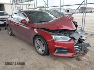 2019 Audi A5 Sportback Premium with VIN WAUANCF5XKA049100, listed as a IAAI auction lot 41506781 with 41,197 mi miles. Bid and sale history available at carsss.com. Image 1.