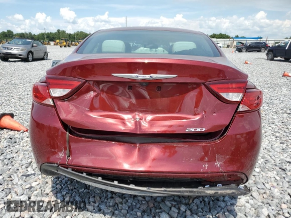 2015 Chrysler 200 Limited with VIN 1C3CCCABXFN676977, listed as a Copart auction lot 61131745 with 99,900 mi miles and Salvage title. Bid and sale history available at DreamBid. Image 6.