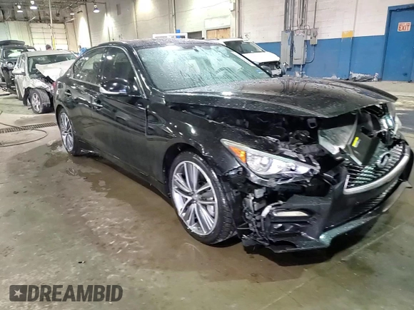 2014 Infiniti Q50 Premium with VIN JN1BV7AR6EM705632, listed as a Copart auction lot 46681505 with 92,869 mi miles and Salvage Title. Bid and sale history available at carsss.com. Image 13.