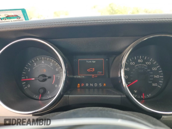 2017 Ford Mustang EcoBoost with VIN 1FA6P8TH0H5262661, listed as a Copart auction lot 54662665 with 107,258 mi miles and Salvage Title. Bid and sale history available at DreamBid. Image 9.