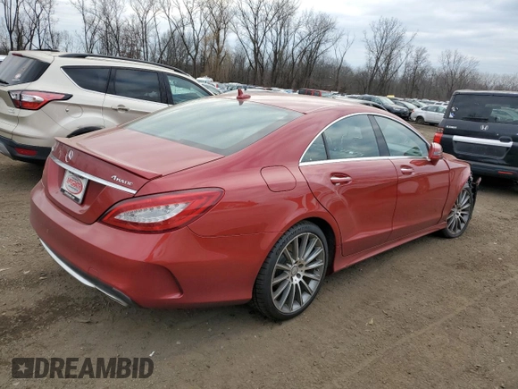 2015 Mercedes-Benz CLS 400 with VIN WDDLJ6HB4FA153587, listed as a Copart auction lot 87486774 with 76,854 mi miles and Salvage title. Bid and sale history available at DreamBid. Image 3.