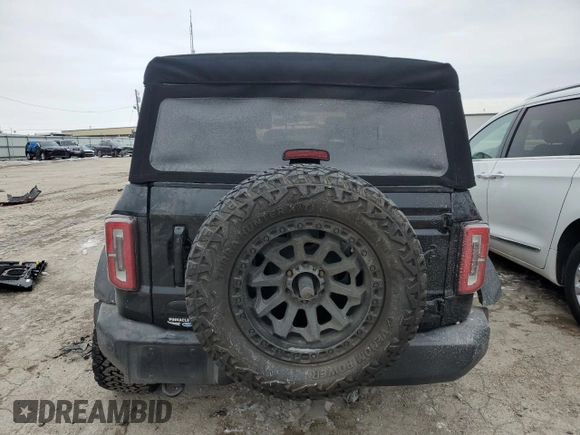 2021 Ford Bronco with VIN 1FMEE5DP4MLA88644, listed as a Copart auction lot 42213285 with 55,675 mi miles and Salvage Title. Bid and sale history available at DreamBid. Image 6.