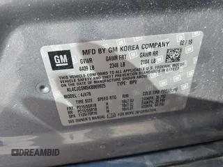 2019 Buick Encore Essence with VIN KL4CJGSM5KB869925, listed as a IAAI auction lot 41937487 with 105,702 mi miles. Bid and sale history available at carsss.com. Image 9.