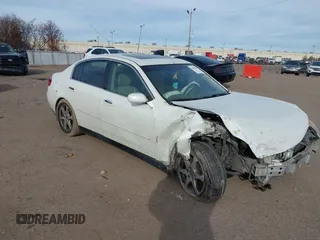 2004 Infiniti G35 w/Leather z VIN JNKCV51E74M609699, wystawiony jako IAAI lot #38297094 z przebiegiem Nie podano mil oraz . Historia ofert i sprzedaży dostępna na DreamBid. Obrazek 1.