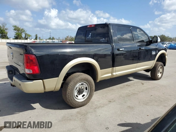 2012 Ram 2500 Laramie Longhorn with VIN 3C6UD5GL8CG253769, listed as a Copart auction lot 76203694 with 168,893 mi miles and Salvage title. Bid and sale history available at DreamBid. Image 3.