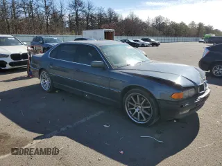 1999 BMW 7 Series 740il with VIN WBAGH8336XDP01928, listed as a Copart auction lot 46173335 with 186,943 mi miles and Salvage Title. Bid and sale history available at carsss.com. Image 4.