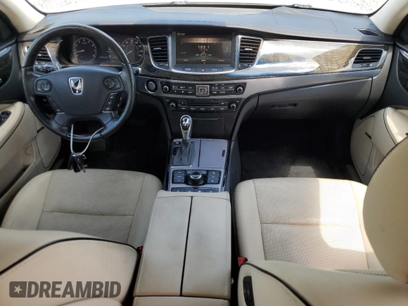 2014 Hyundai Equus Signature with VIN KMHGH4JH1EU083114, listed as a Copart auction lot 57020065 with 103,700 mi miles and Salvage title. Bid and sale history available at DreamBid. Image 8.