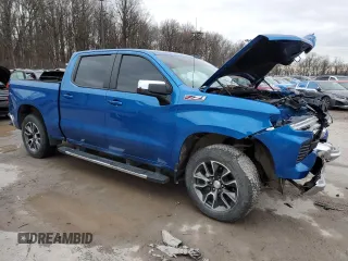 2022 Chevrolet Silverado 1500 LT with VIN 3GCUDDEDXNG595743, listed as a Copart auction lot 84348264 with Not Provided miles and Salvage Title. Bid and sale history available at DreamBid. Image 4.