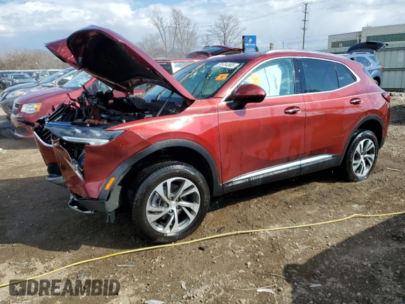 2021 Buick Envision Essence with VIN LRBFZNR40MD098804, listed as a Copart auction lot 50334565 with Not Provided miles and Salvage Title. Bid and sale history available at carsss.com. Image 1.