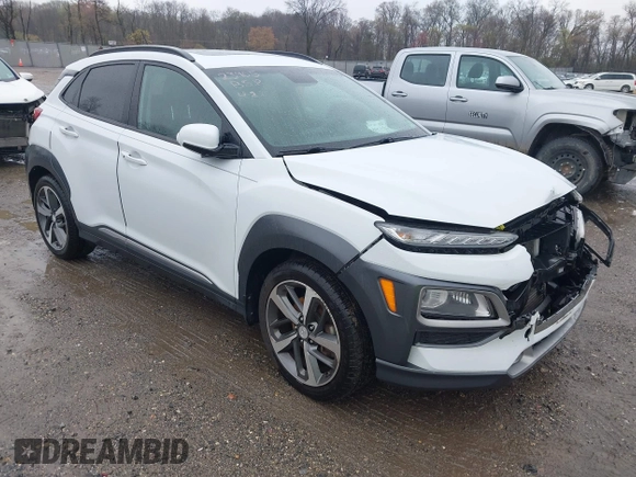 2018 Hyundai Kona Limited with VIN KM8K33A52JU174184, listed as a IAAI auction lot 41979223 with 76,306 mi miles. Bid and sale history available at carsss.com. Image 1.