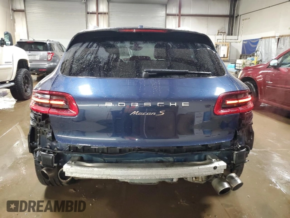 2015 Porsche Macan S with VIN WP1AB2A5XFLB62440, listed as a Copart auction lot 52382125 with 82,715 mi miles and Salvage Title. Bid and sale history available at carsss.com. Image 6.