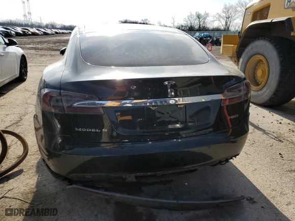 2014 Tesla Model S P85D with VIN 5YJSA1H21EFP63994, listed as a Copart auction lot 85481004 with 126,649 mi miles and Salvage Title. Bid and sale history available at carsss.com. Image 6.