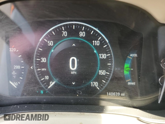 2016 Buick LaCrosse Leather with VIN 1G4GB5G39GF169779, listed as a Copart auction lot 58906245 with 140,639 mi miles and Salvage title. Bid and sale history available at DreamBid. Image 9.