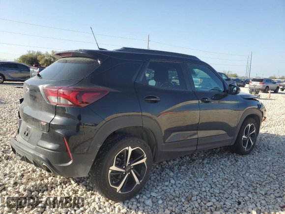 2022 Chevrolet TrailBlazer RS with VIN KL79MTSL7NB035695, listed as a Copart auction lot 49976425 with 83,923 mi miles and Salvage Title. Bid and sale history available at DreamBid. Image 3.