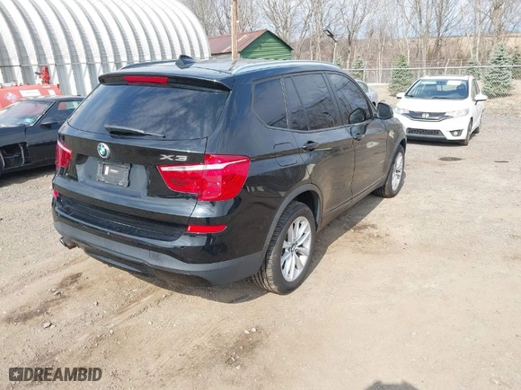 2015 BMW X3 xDrive28i with VIN 5UXWX9C52F0D46207, listed as a IAAI auction lot 41789419 with 133,678 mi miles. Bid and sale history available at carsss.com. Image 4.