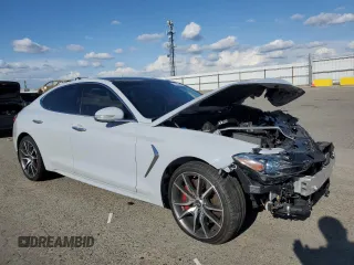 2019 Genesis G70 Advanced with VIN KMTG34LE3KU039652, listed as a Copart auction lot 51815815 with 44,403 mi miles and Salvage Title. Bid and sale history available at DreamBid. Image 4.