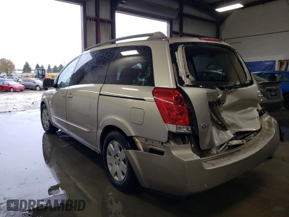 2005 Nissan Quest SL with VIN 5N1BV28U75N124284, listed as a Copart auction lot 78044474 with 214,388 mi miles and Salvage Title. Bid and sale history available at carsss.com. Image 2.
