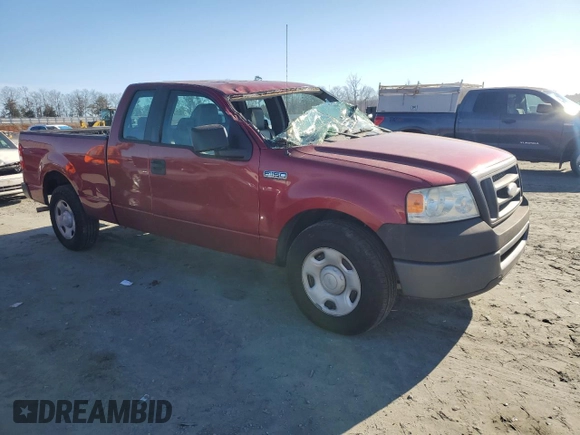 2007 Ford F-150 XL with VIN 1FTPX12V57KC72793, listed as a Copart auction lot 43690065 with 152,665 mi miles and Salvage title. Bid and sale history available at DreamBid. Image 4.