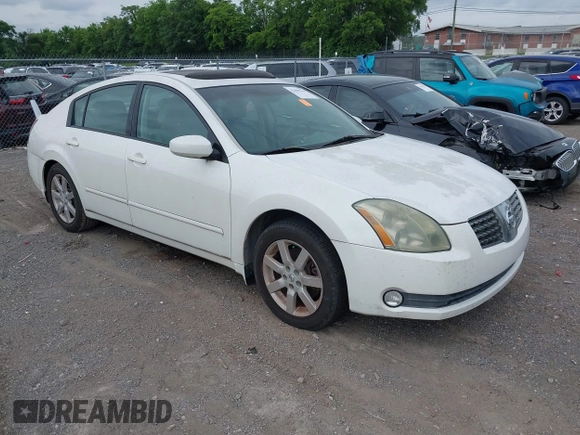 2004 Nissan Maxima SE with VIN 1N4BA41E74C895097, listed as a IAAI auction lot 42485748 with 112,443 mi miles and . Bid and sale history available at DreamBid. Image 1.