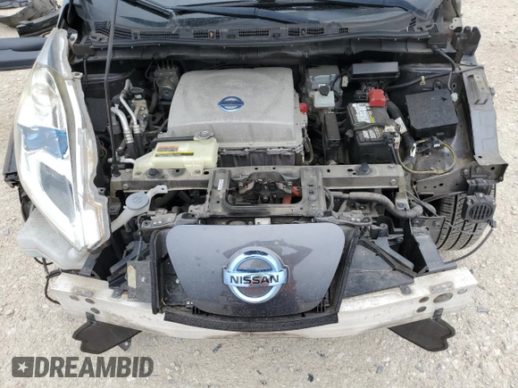 2013 Nissan LEAF S with VIN 1N4AZ0CP1DC421738, listed as a Copart auction lot 55237555 with 60,851 mi miles and Salvage title. Bid and sale history available at DreamBid. Image 12.
