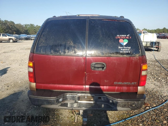 2000 Chevrolet Suburban LT with VIN 3GNEC16T0YG132453, listed as a Copart auction lot 75047174 with 0 mi miles and Salvage Title. Bid and sale history available at carsss.com. Image 6.
