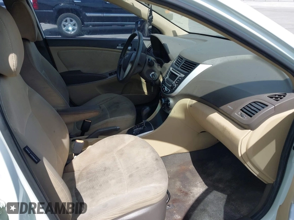 2014 Hyundai Accent GLS with VIN KMHCT4AE1EU590386, listed as a IAAI auction lot 42155202 with 248,545 mi miles. Bid and sale history available at carsss.com. Image 5.