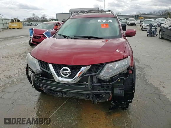 2016 Nissan Rogue SV with VIN 5N1AT2MTXGC918273, listed as a Copart auction lot 49716755 with 54,505 mi miles and Salvage Title. Bid and sale history available at carsss.com. Image 15.