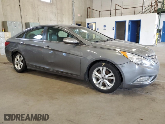 2013 Hyundai Sonata Limited with VIN 5NPEC4AC2DH625036, listed as a Copart auction lot 60469605 with 92,576 mi miles and Salvage title. Bid and sale history available at DreamBid. Image 4.