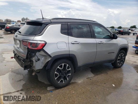 2020 Jeep Compass Trailhawk z VIN 3C4NJDDB7LT171728, wystawiony jako Copart lot #60919295 z przebiegiem 81 826 mil mil oraz Szkoda całkowita • Salvage title. Historia ofert i sprzedaży dostępna na DreamBid. Obrazek 3.
