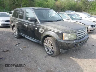 2009 Land Rover Range Rover Sport SC with VIN SALSH23449A203243, listed as a IAAI auction lot 42046645 with 173,858 mi miles. Bid and sale history available at carsss.com. Image 1.
