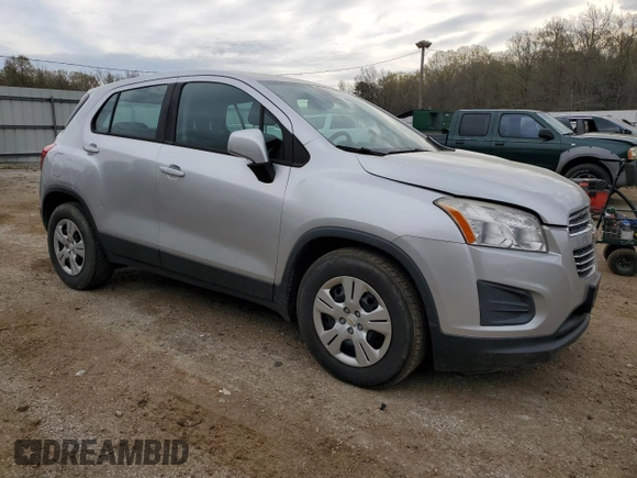 2016 Chevrolet Trax LS with VIN KL7CJKSB3GB754607, listed as a Copart auction lot 50418065 with 104,492 mi miles and Salvage Title. Bid and sale history available at carsss.com. Image 4.